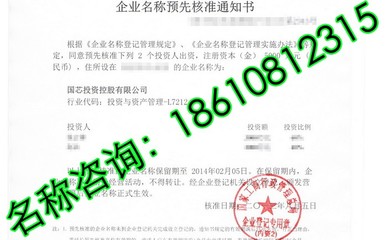 代理工商总局核名 没有区划投资性公司核名 无区划公司注册加急 跨行业名称核准 工商总局调整名图片_高清图_细节图